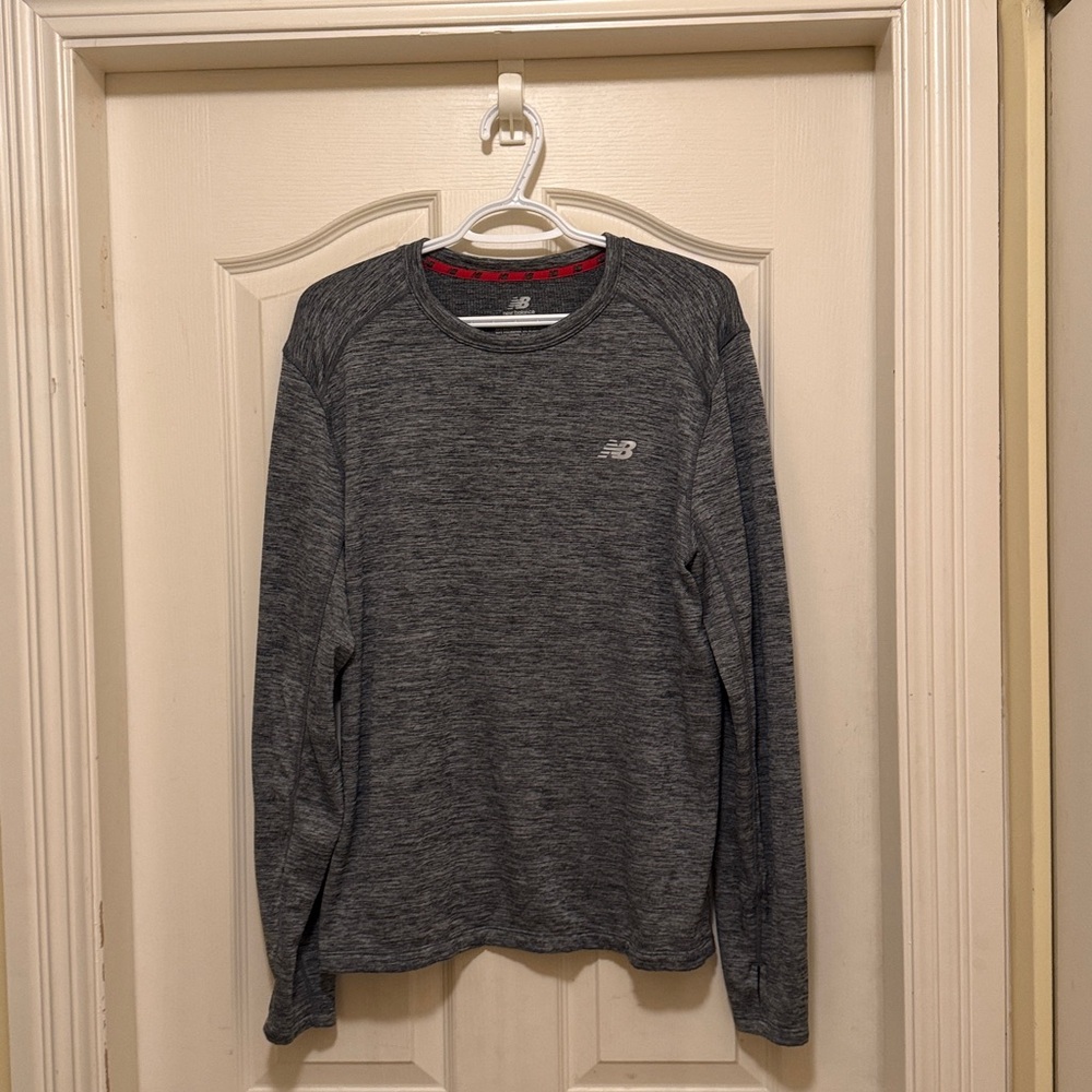 New Balance Charcoal Heather Long Sleeve Top